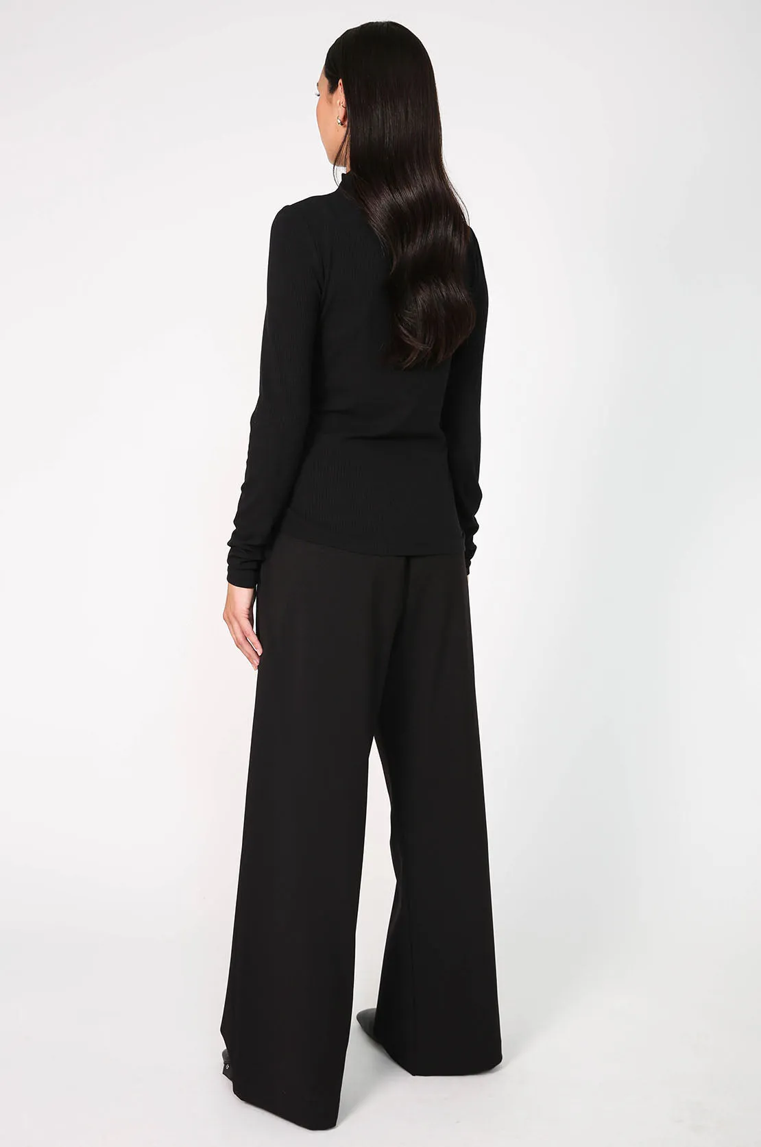 coached pant / black
