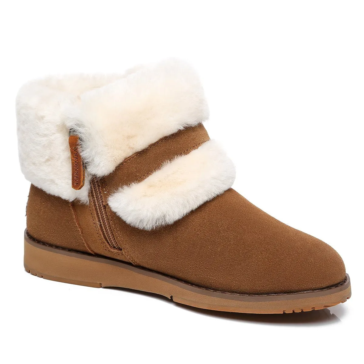 Collette Buckled Strap Fluffy Boots