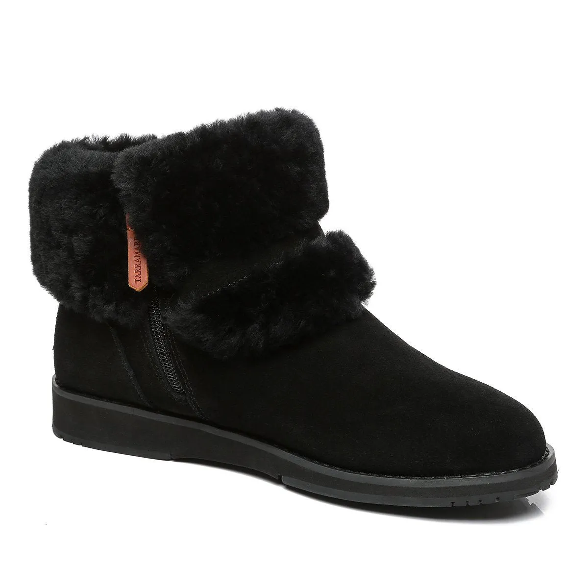 Collette Buckled Strap Fluffy Boots