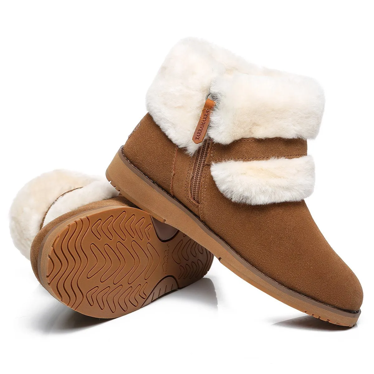 Collette Buckled Strap Fluffy Boots