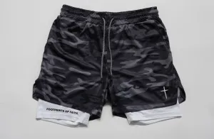 COMPRESSION SHORTS - CAMO GREY