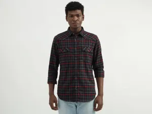 Cotton Checked Spread Collar Mens Shirts