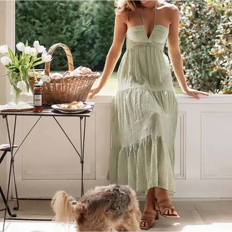 Daphne | Tiered Maxi Dress with Delicate Straps
