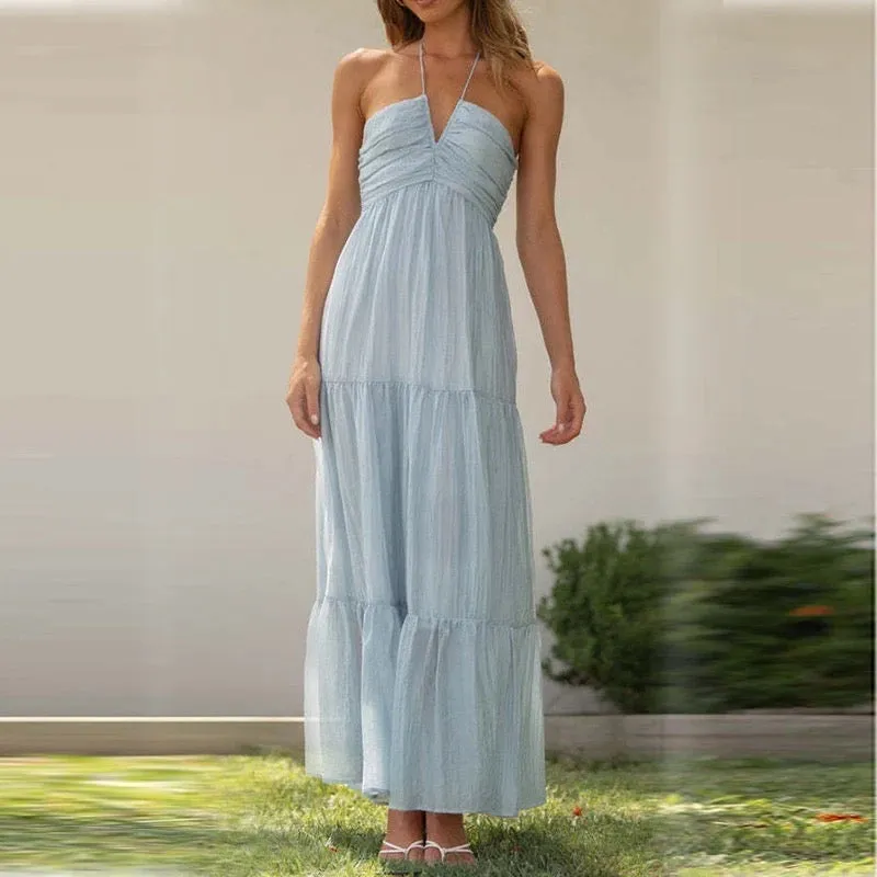 Daphne | Tiered Maxi Dress with Delicate Straps