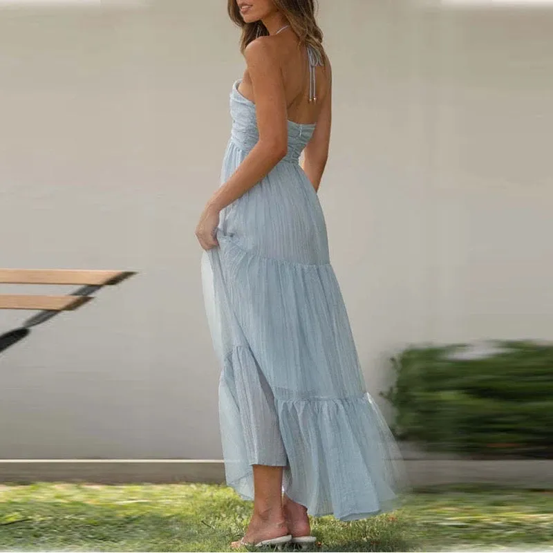 Daphne | Tiered Maxi Dress with Delicate Straps