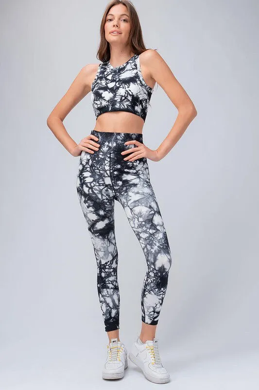 Dark Navy Tie Dye Workout Set