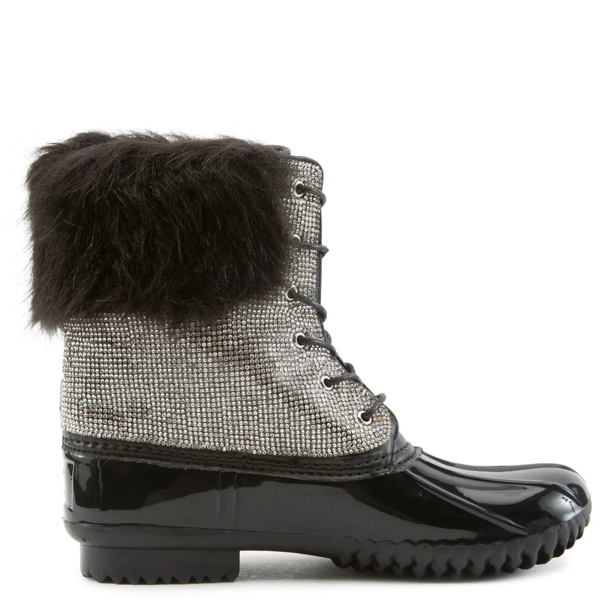 Diamonte Fur Duck Boots