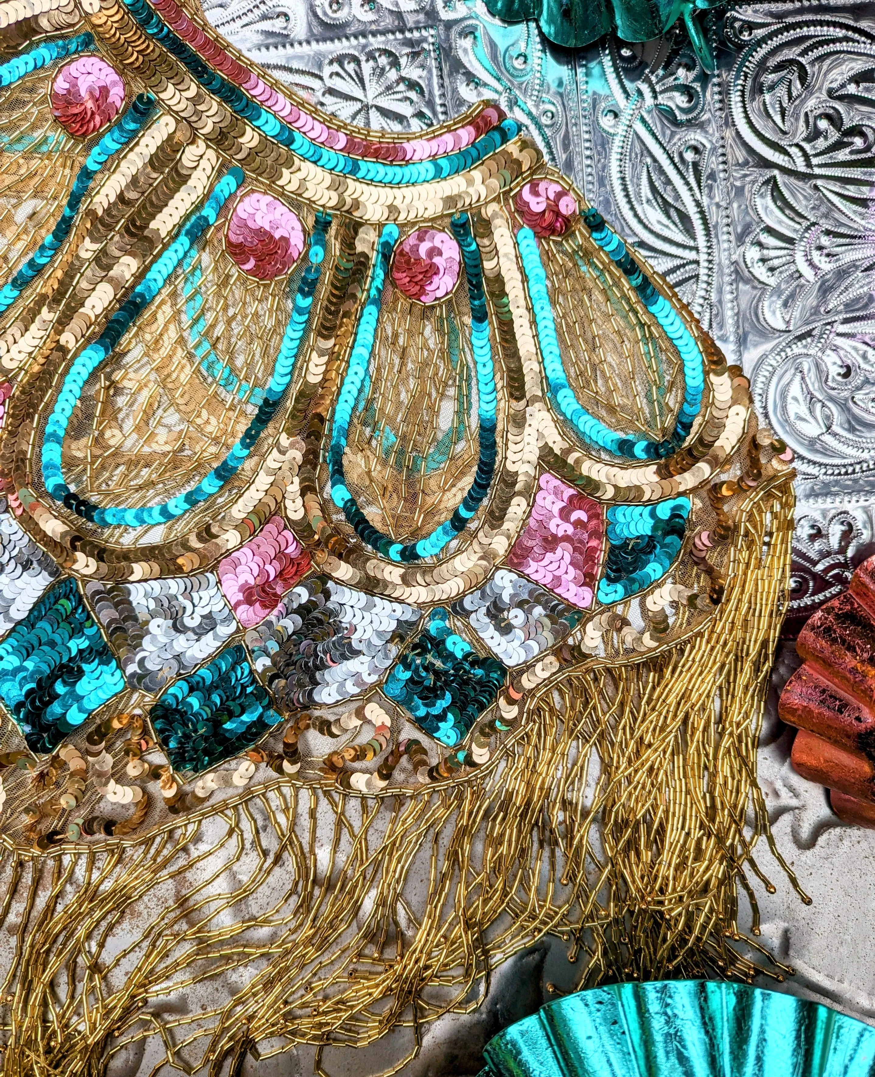 Disco dolly sequin cape