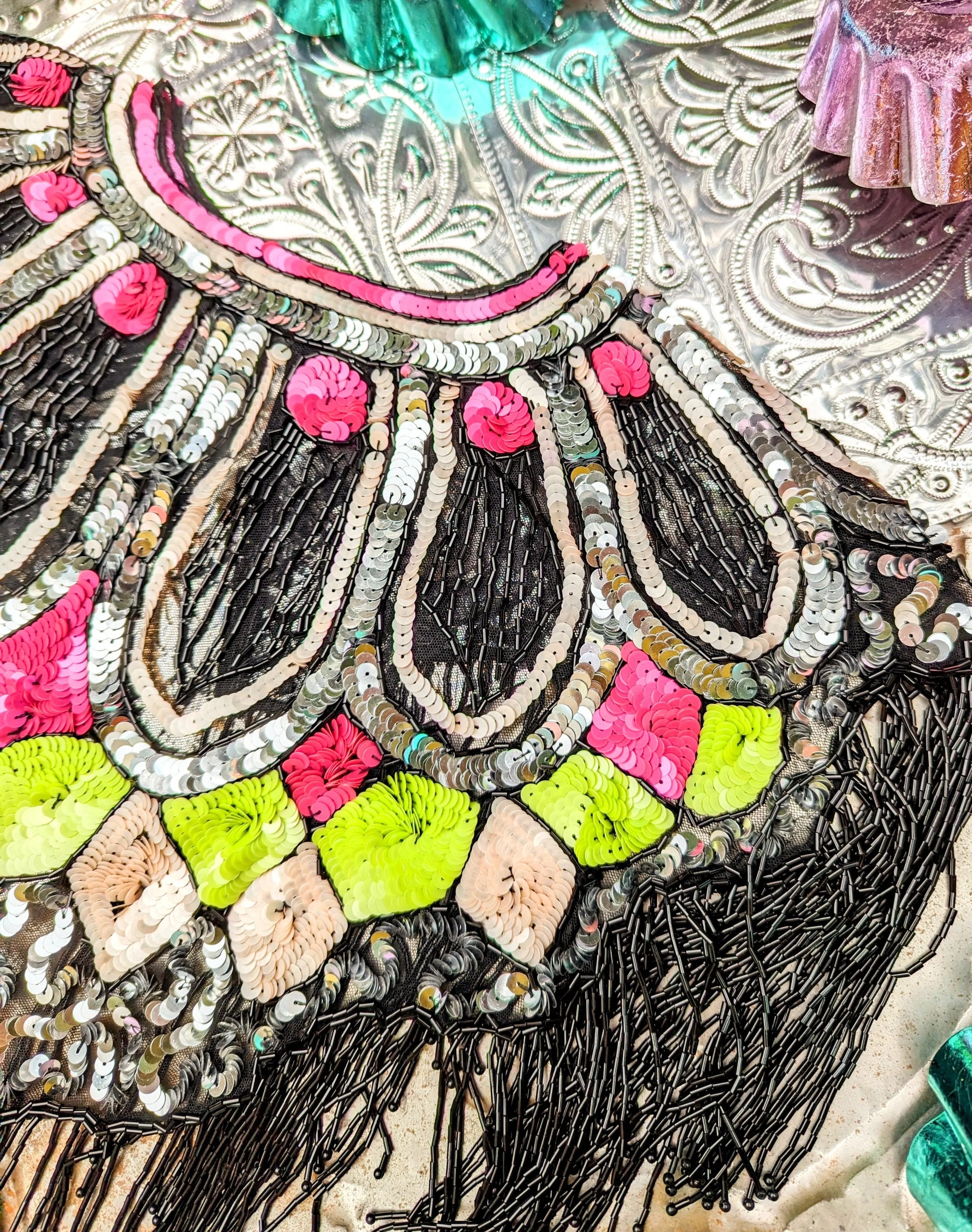 Disco dolly sequin cape