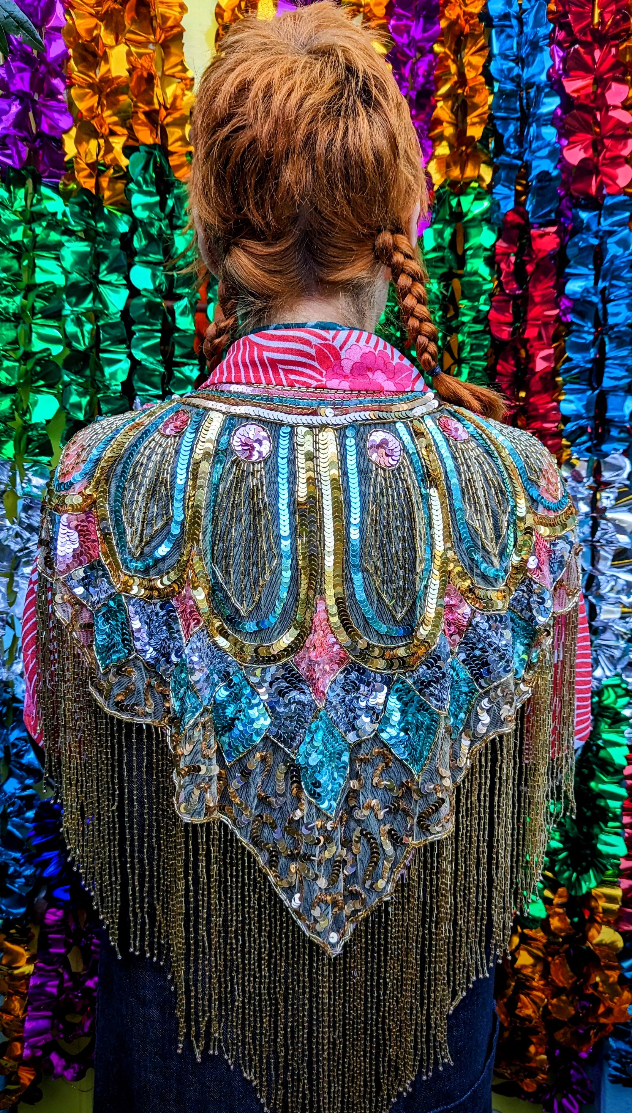 Disco dolly sequin cape