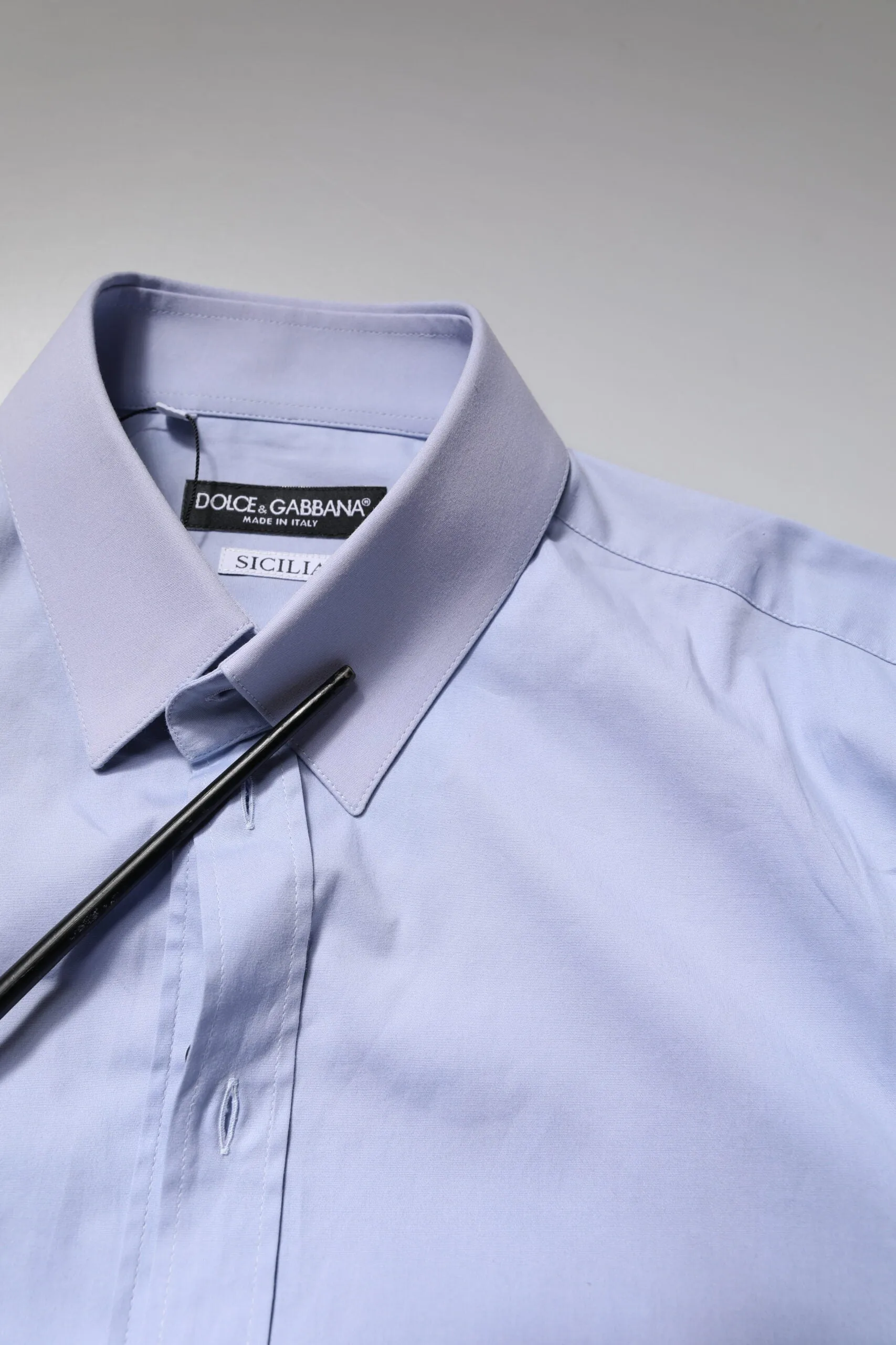 Dolce & Gabbana Light Blue Cotton SICILIA Dress Formal Shirt