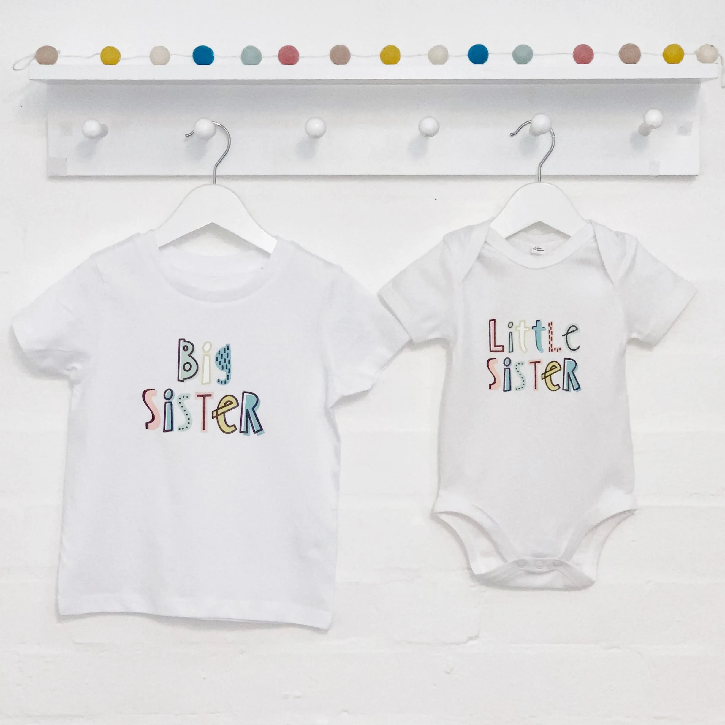 Dots And Dashes Unisex Brother Sister T Shirt Set