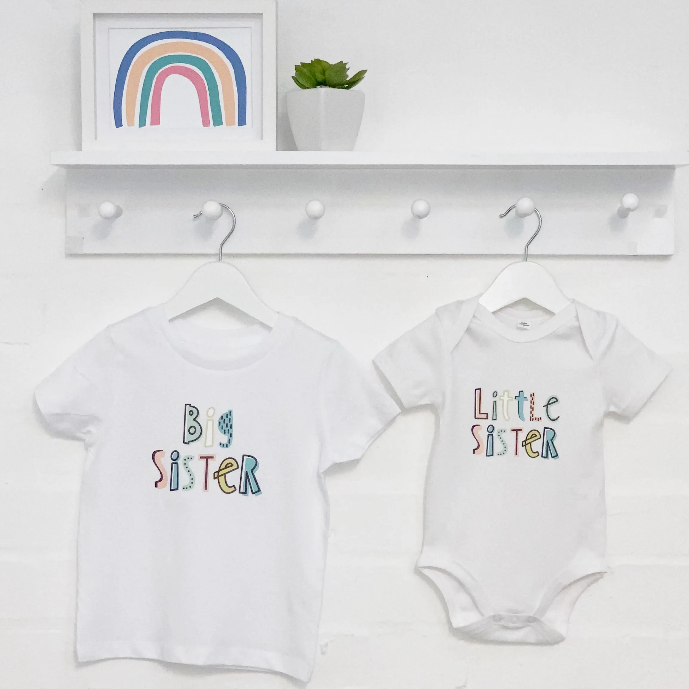 Dots And Dashes Unisex Brother Sister T Shirt Set