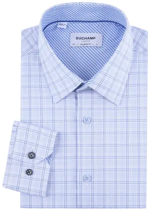 Duchamp London Blue Plaid Dress Shirt