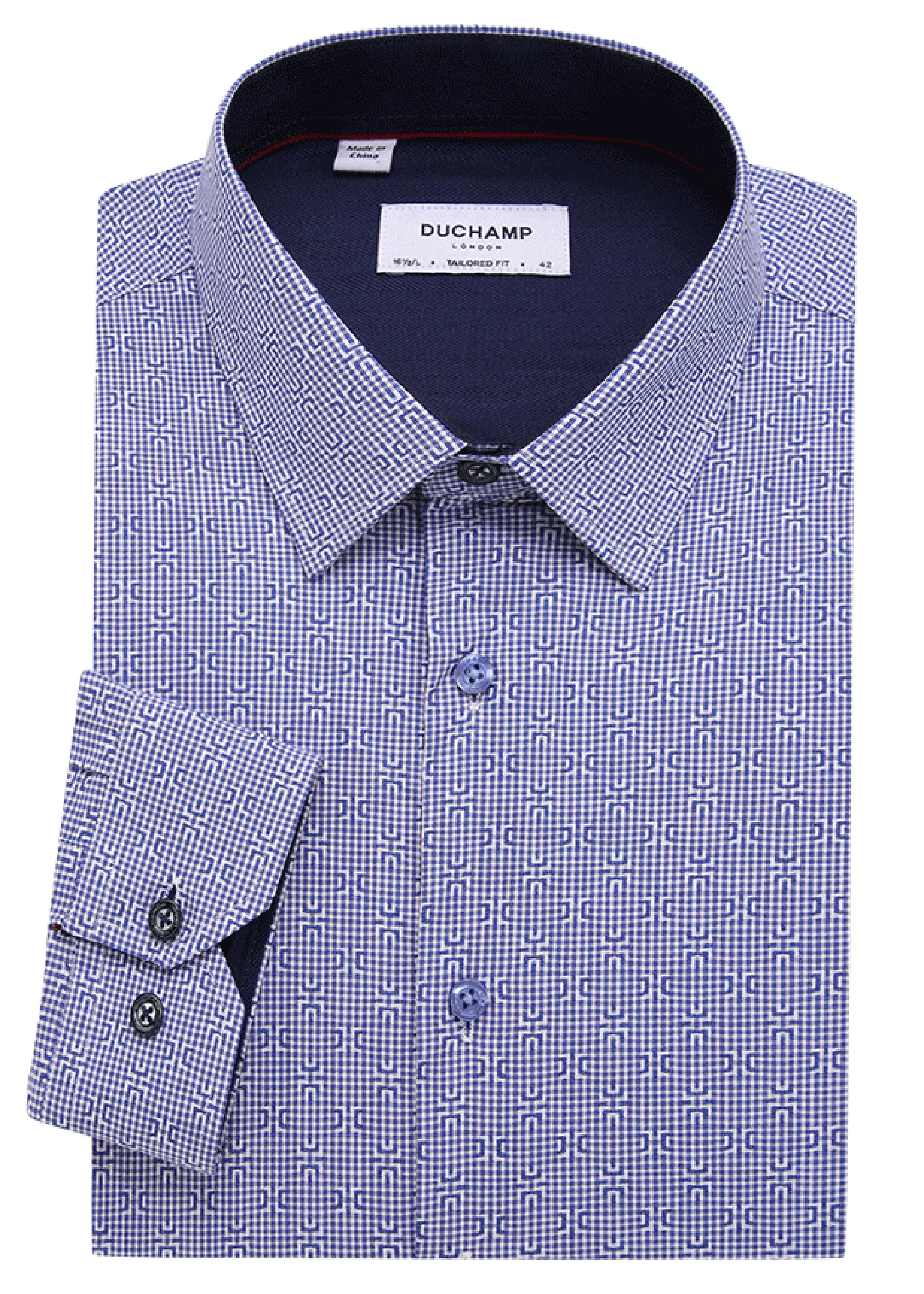 Duchamp London Geometric Dress Shirt