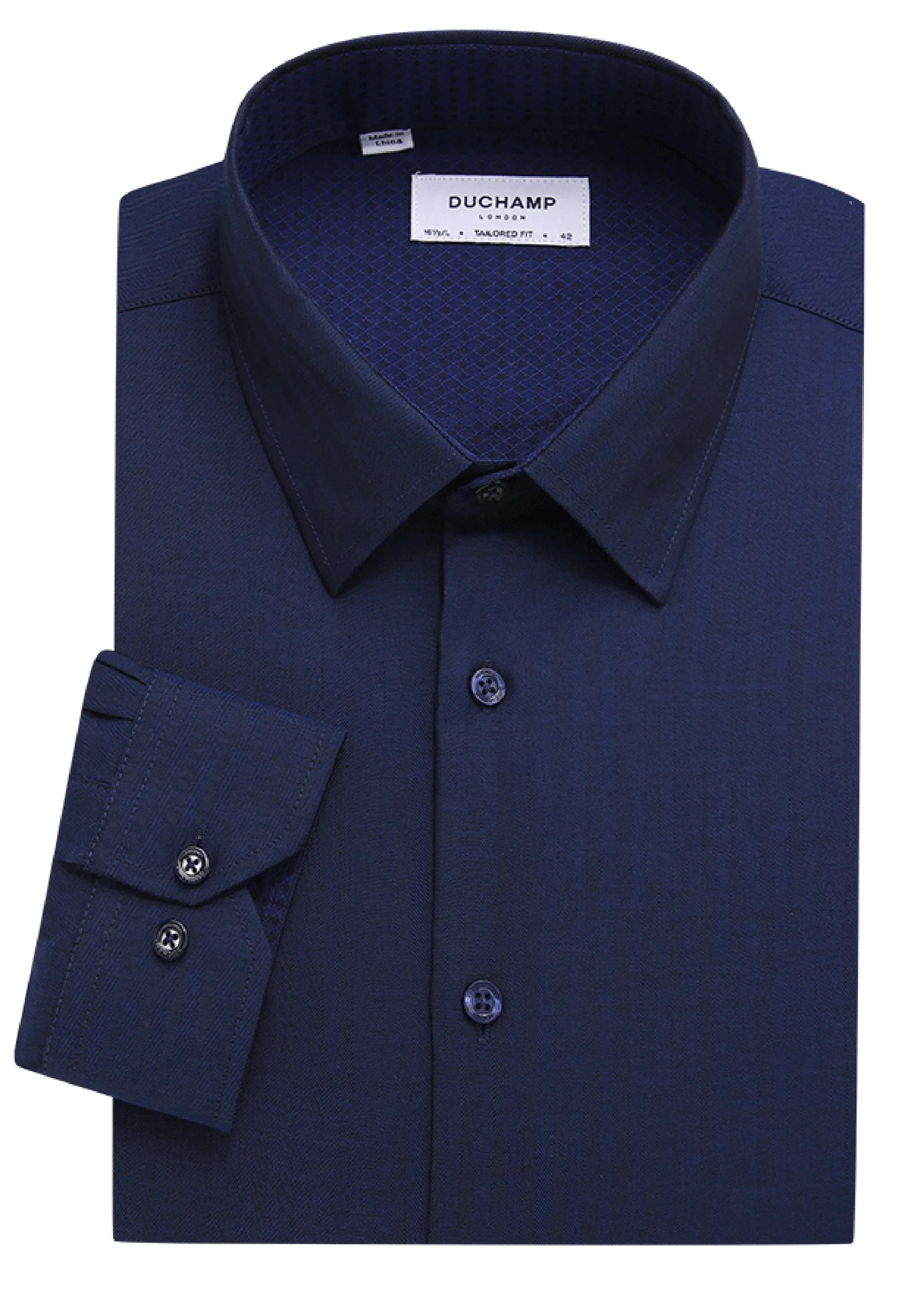 Duchamp London Herringbone Dress Shirt