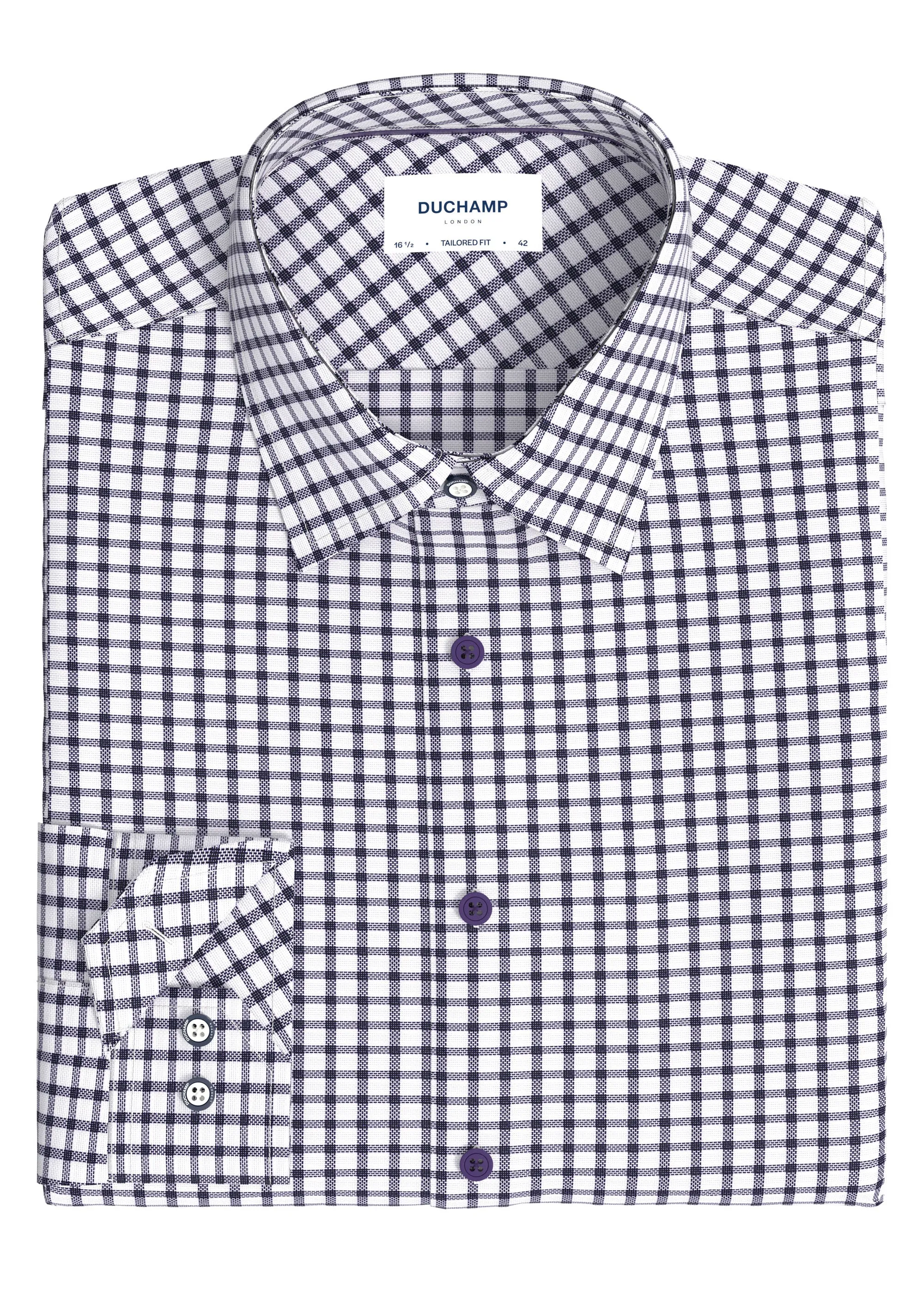 Duchamp London Windowpane Dress Shirt