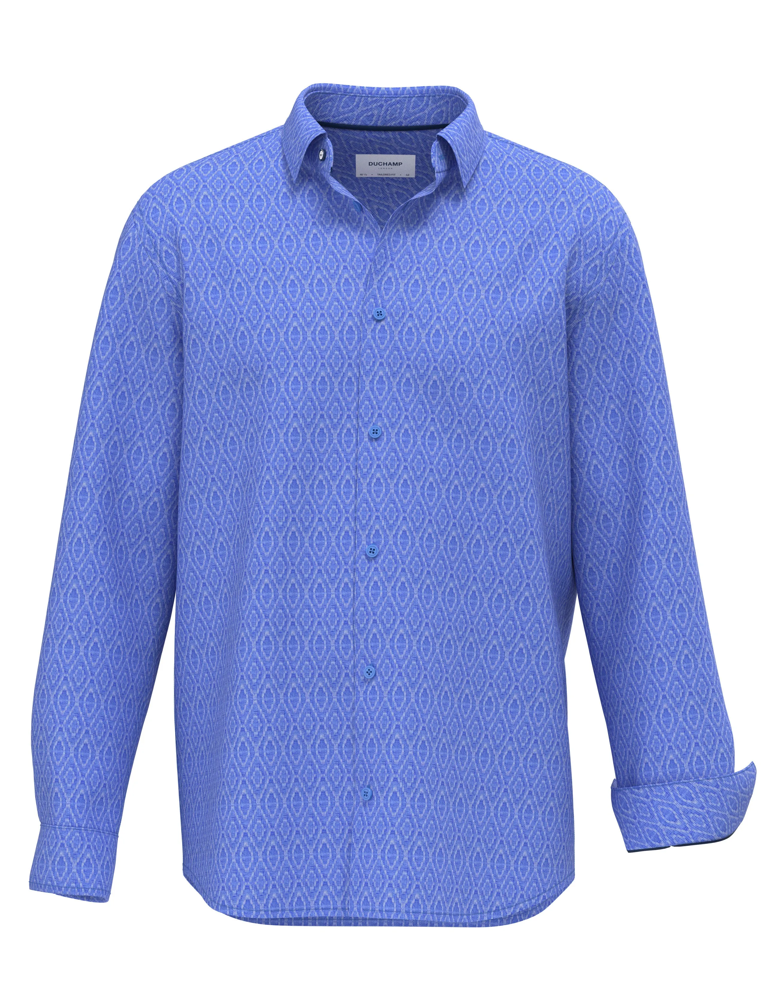 Duchamp London Woven Diamond Dress Shirt