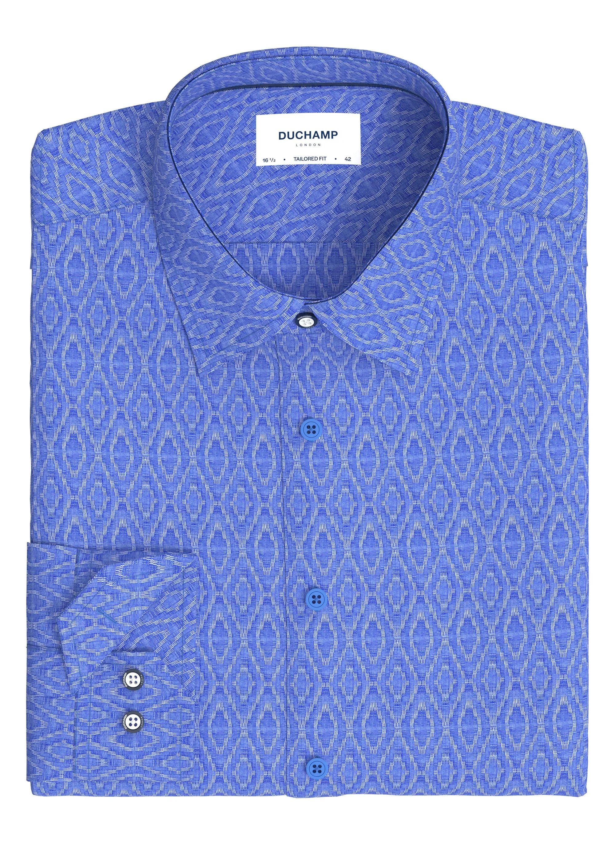 Duchamp London Woven Diamond Dress Shirt