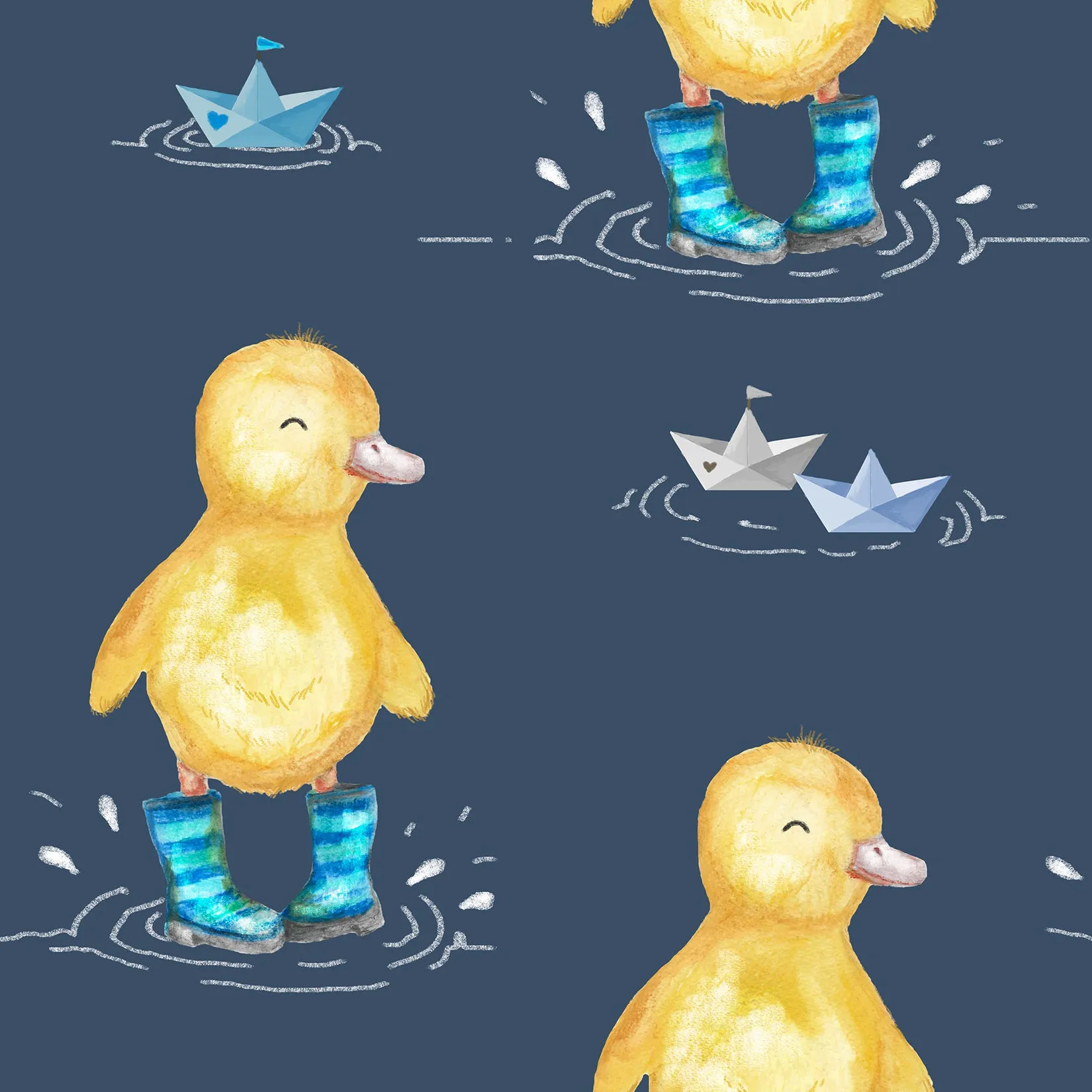 Ducklings in Wellies Women's Activewear Leggings