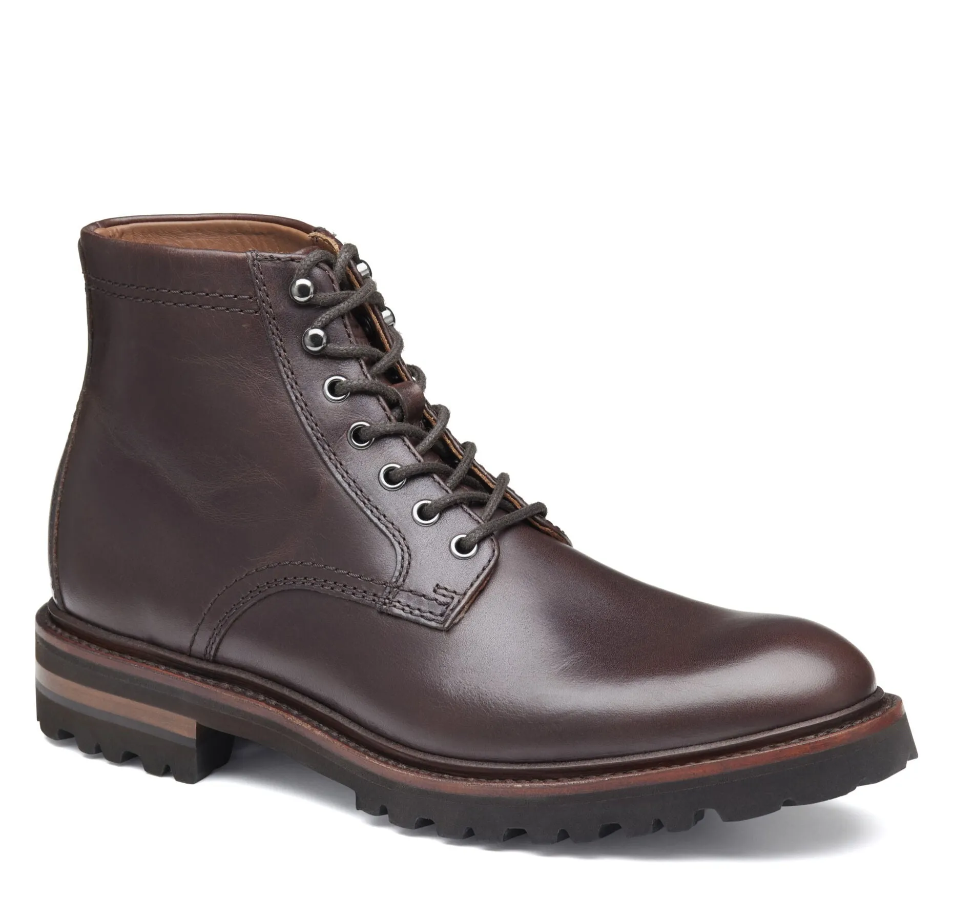Dudley Lug Plain Toe Boot - Mens Lace Up Boot