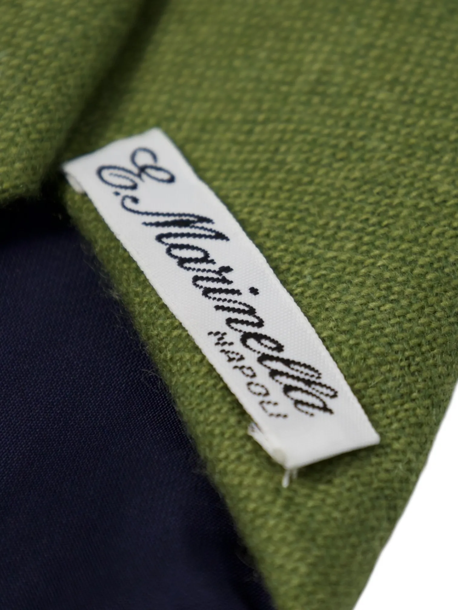 E. Marinella Green Cashmere Tie