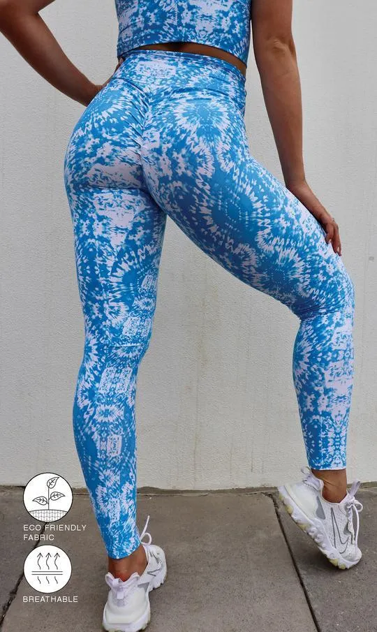 Electric Tie Dye Eco Scrunch Bum Leggings