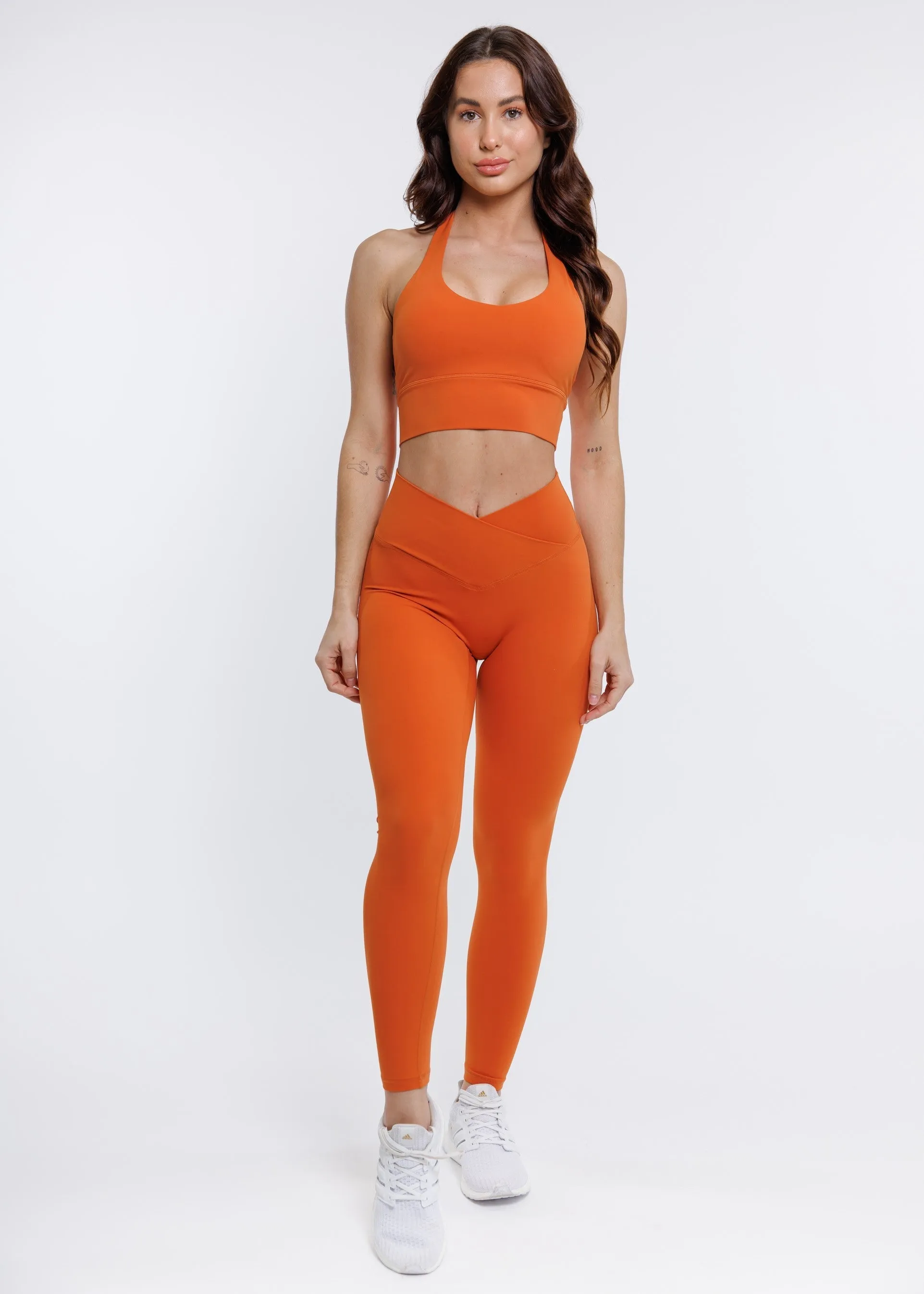 Elevate Cross Leggings - Orange