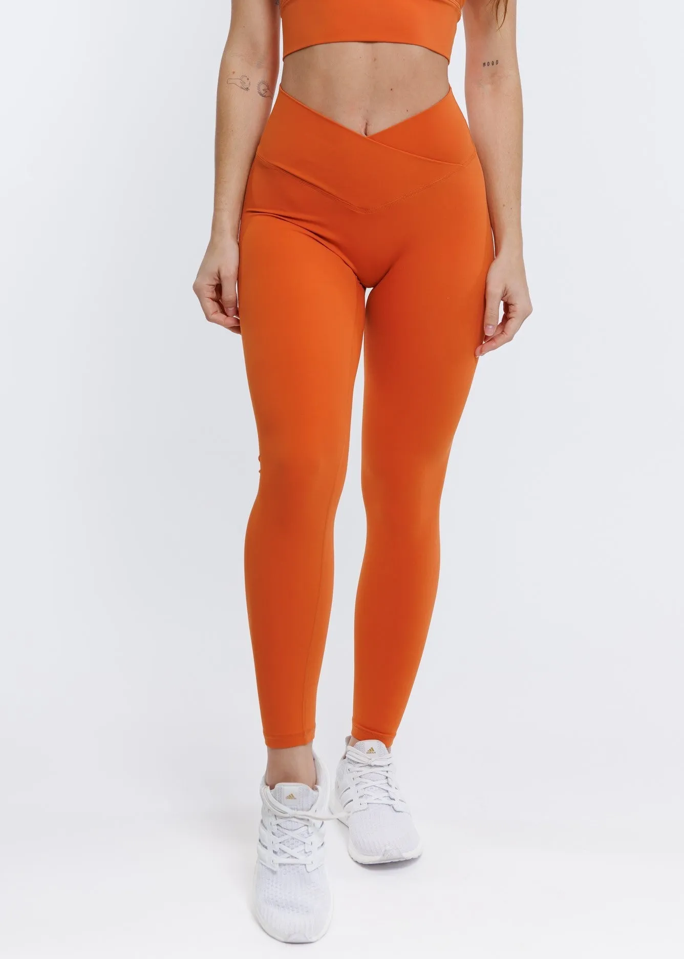 Elevate Cross Leggings - Orange