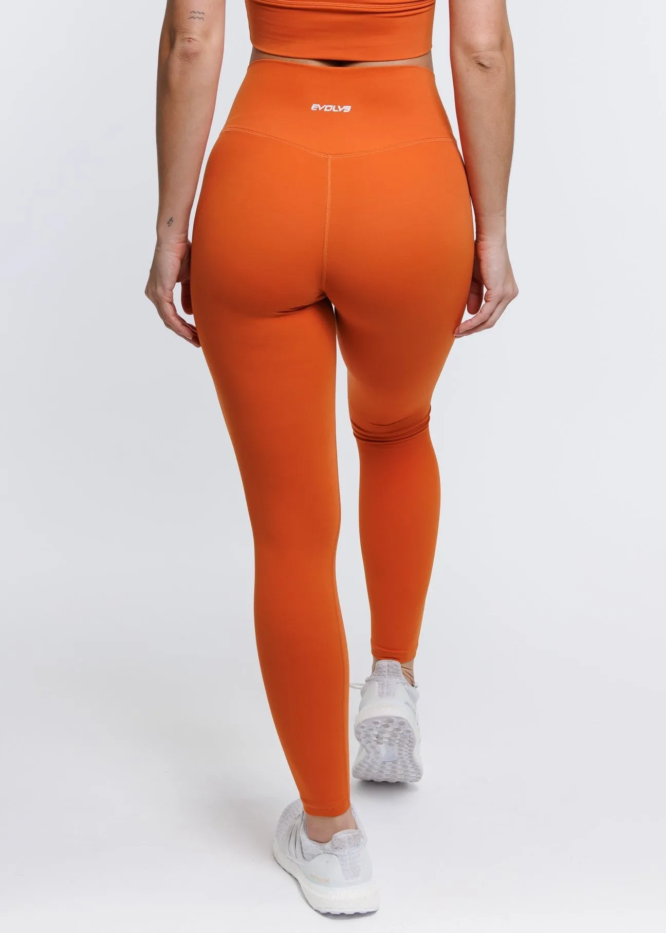Elevate Cross Leggings - Orange