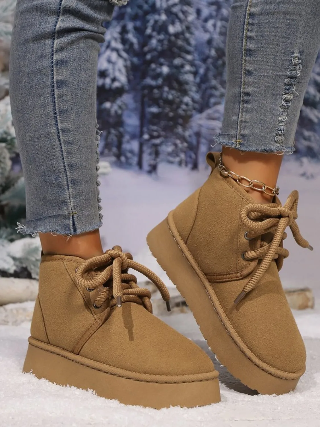 Elevated Suede Platform Boots