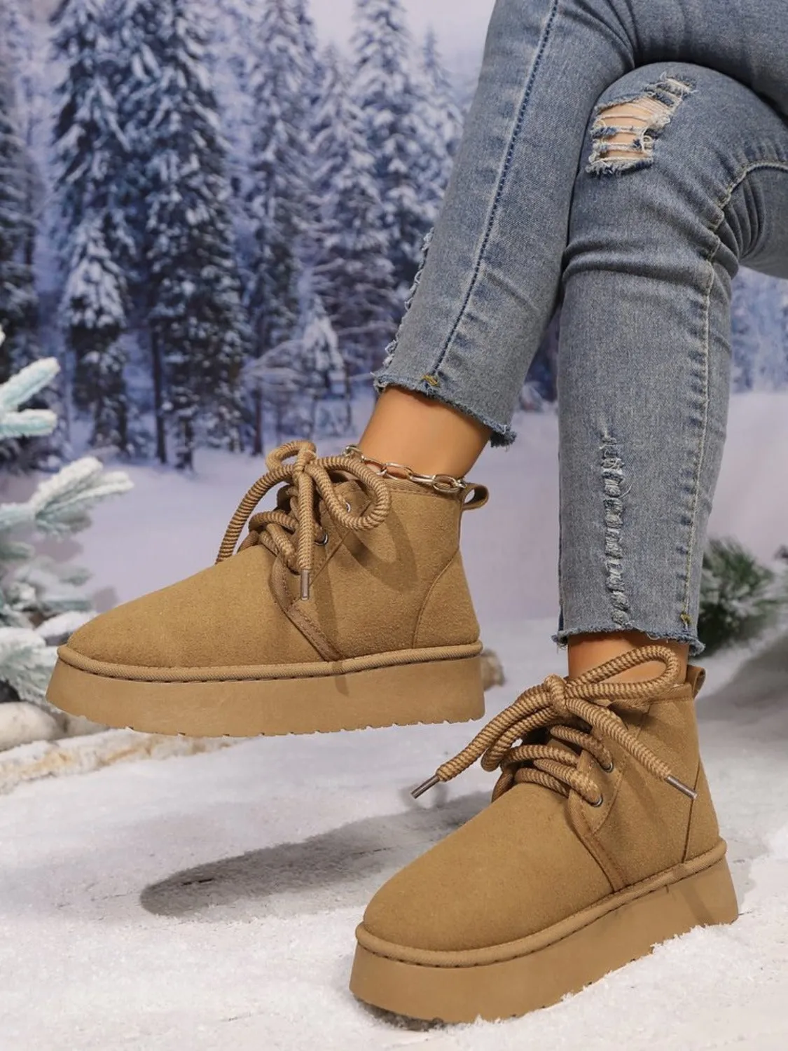 Elevated Suede Platform Boots