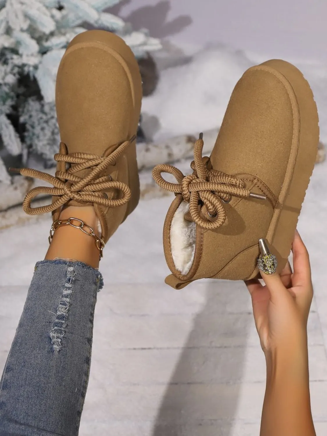 Elevated Suede Platform Boots