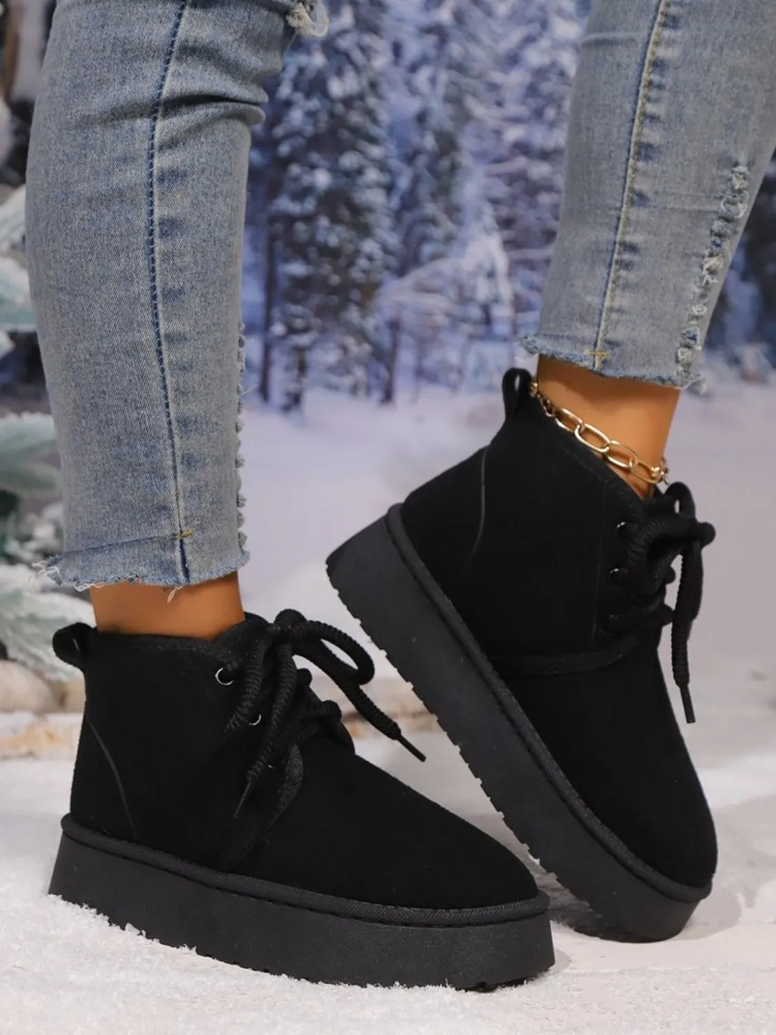 Elevated Suede Platform Boots