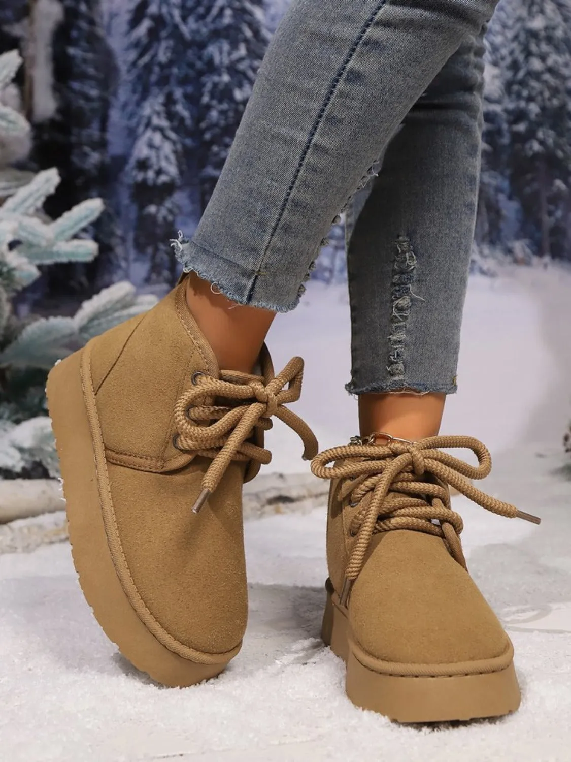 Elevated Suede Platform Boots