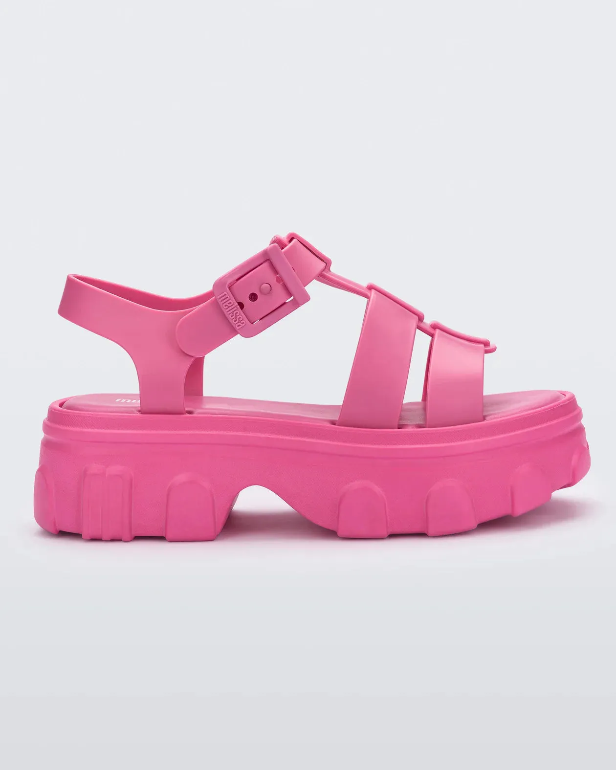 Ella Pink Platform Jelly Sandals