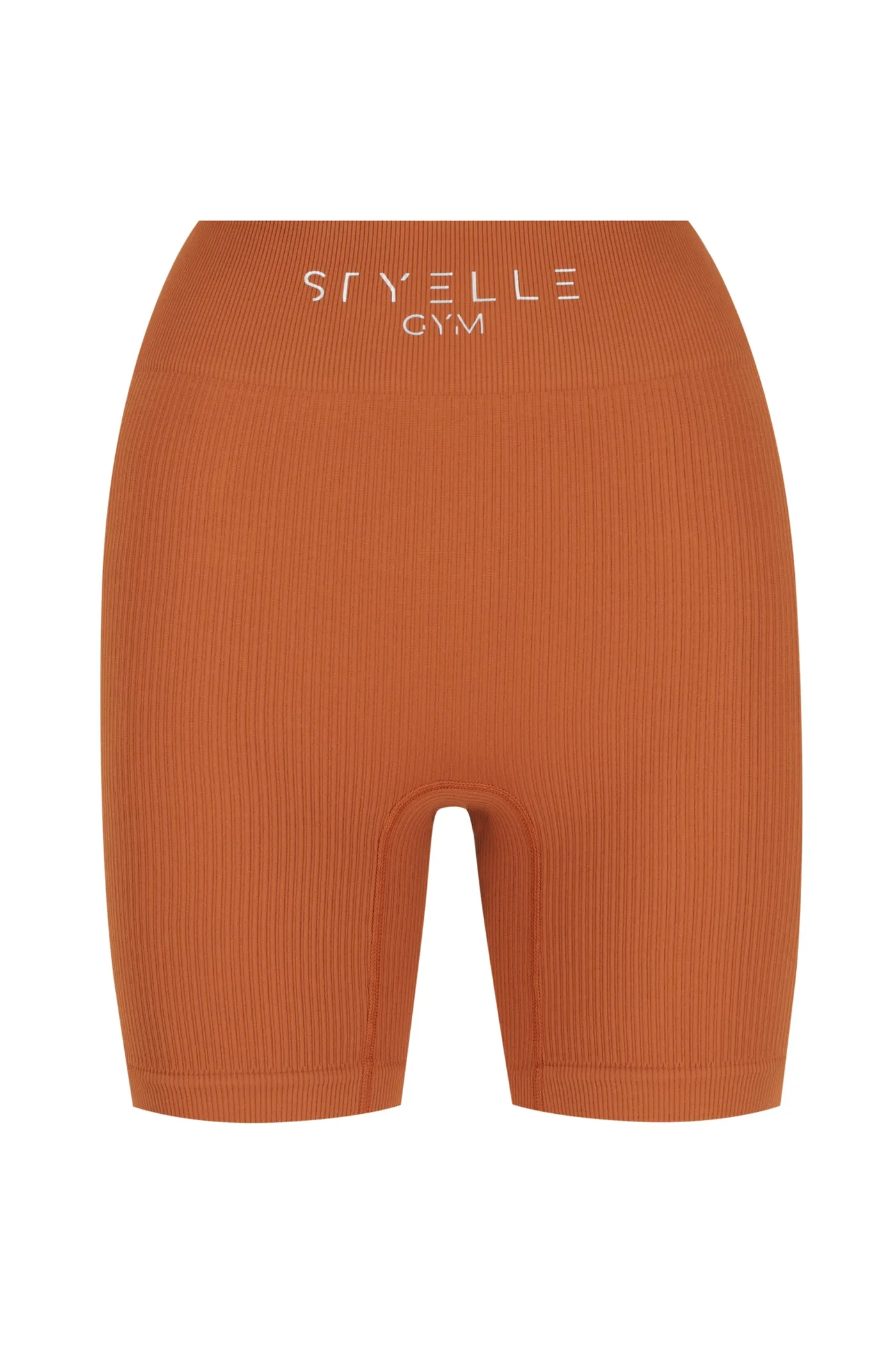 Eloise | Ribbed Activewear Short | Burnt Umber
