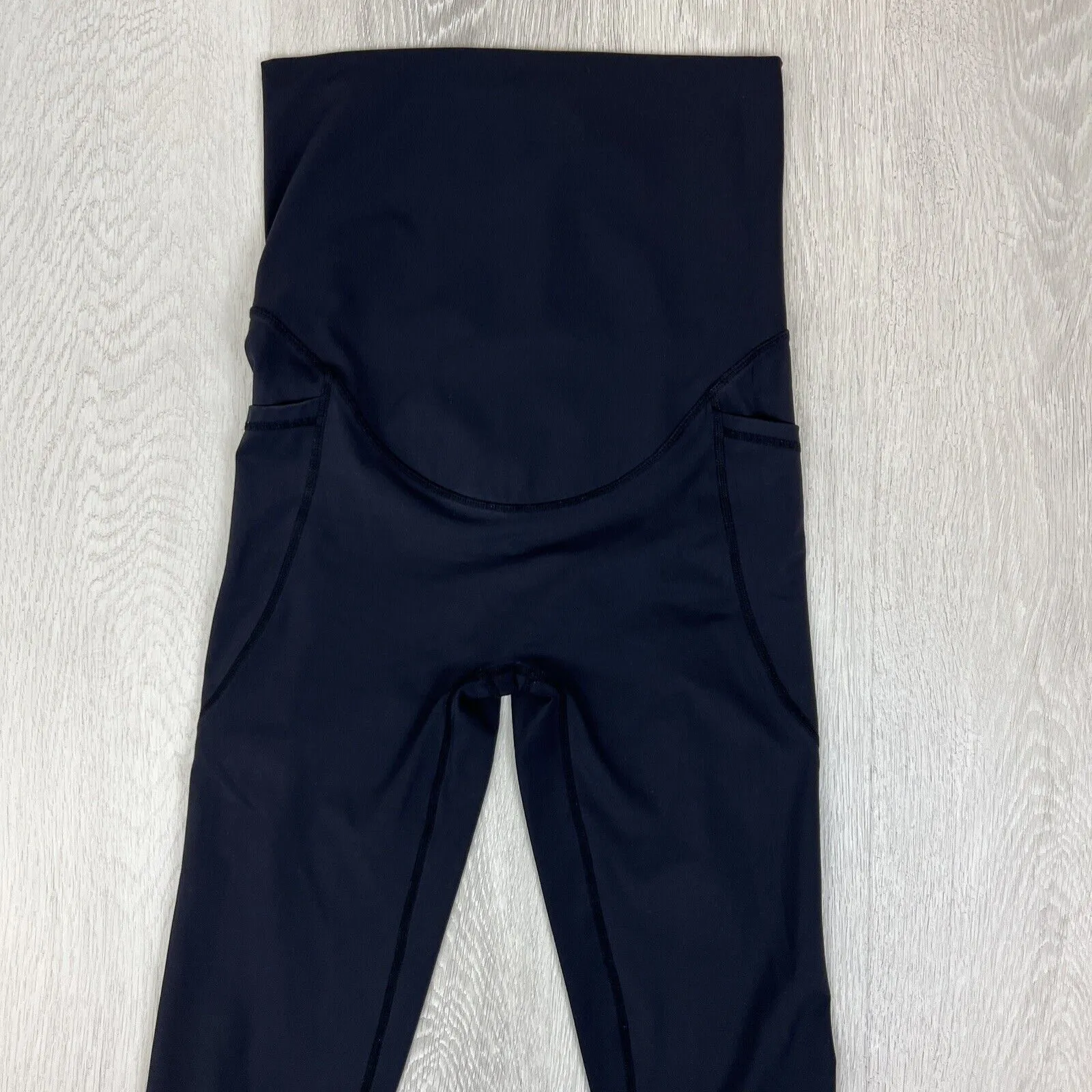 Emamaco Womens Maternity Black Activewear Leggings Size Small