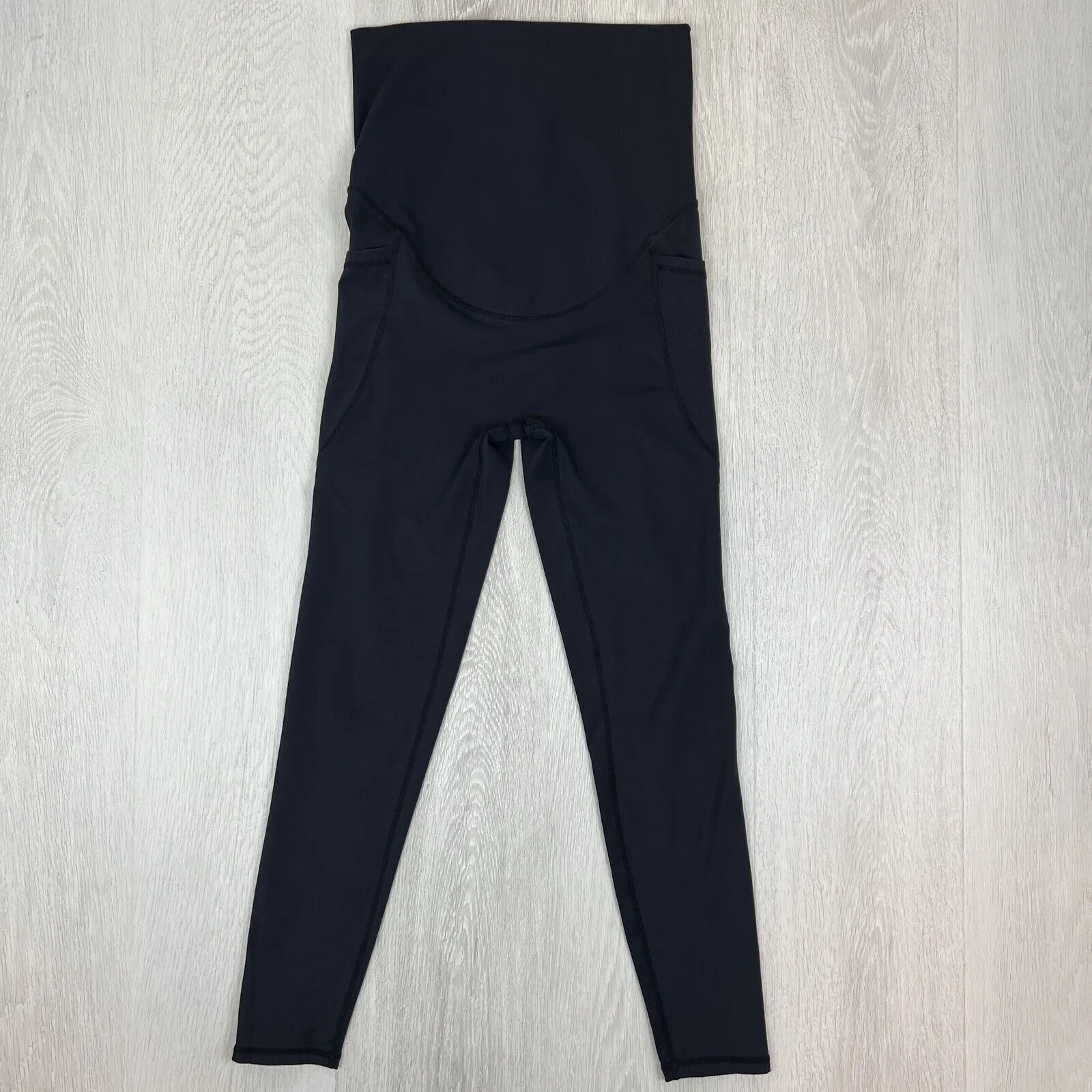 Emamaco Womens Maternity Black Activewear Leggings Size Small