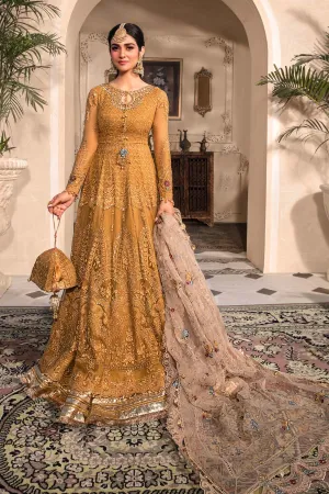 Embroidered Mustard Frock Pakistani Wedding Dresses