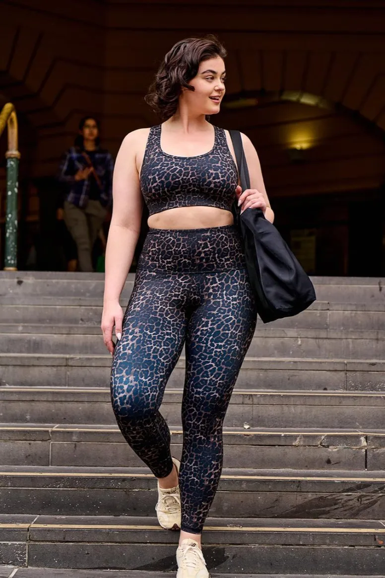 Essential High-Waist Move Full Length Legging - Bronze Leopard