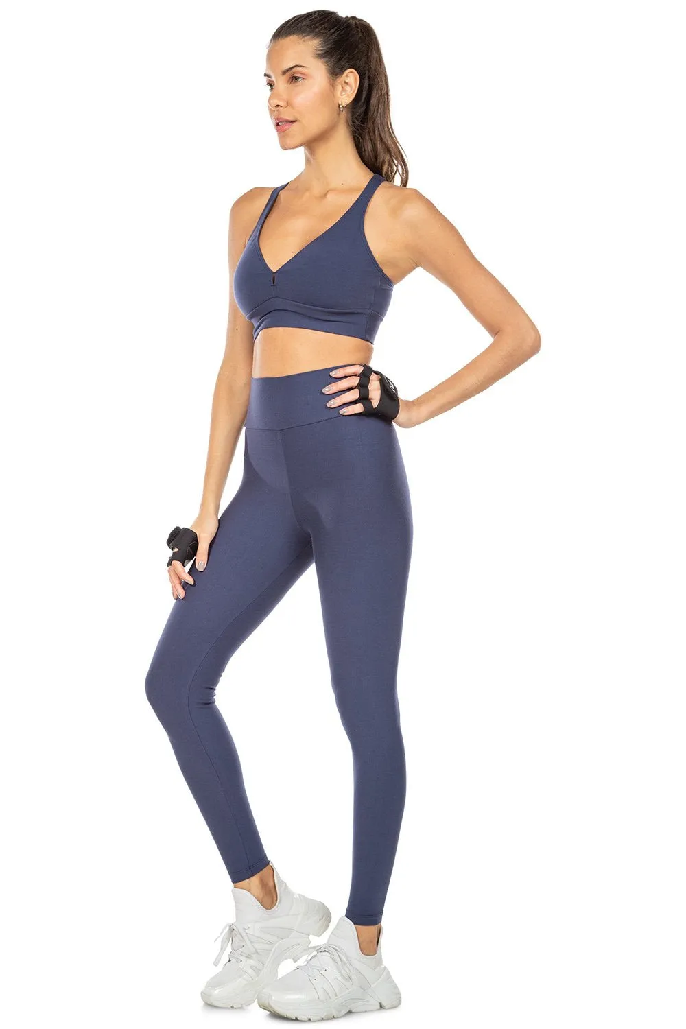 Essential Racer Top | Activewear | Navy
