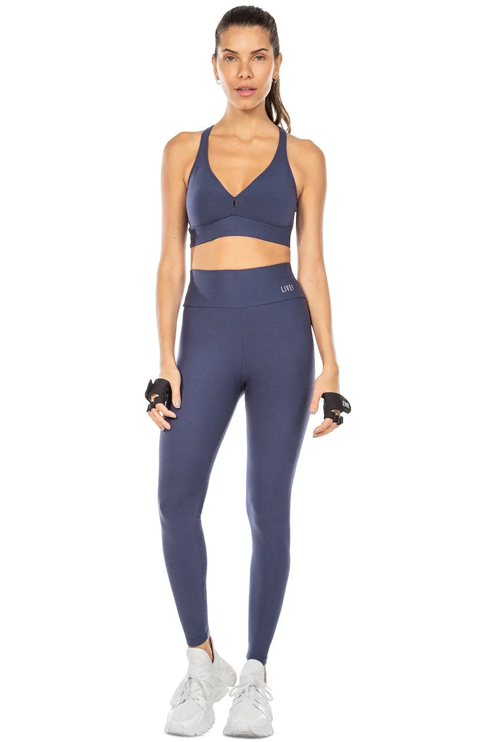 Essential Racer Top | Activewear | Navy