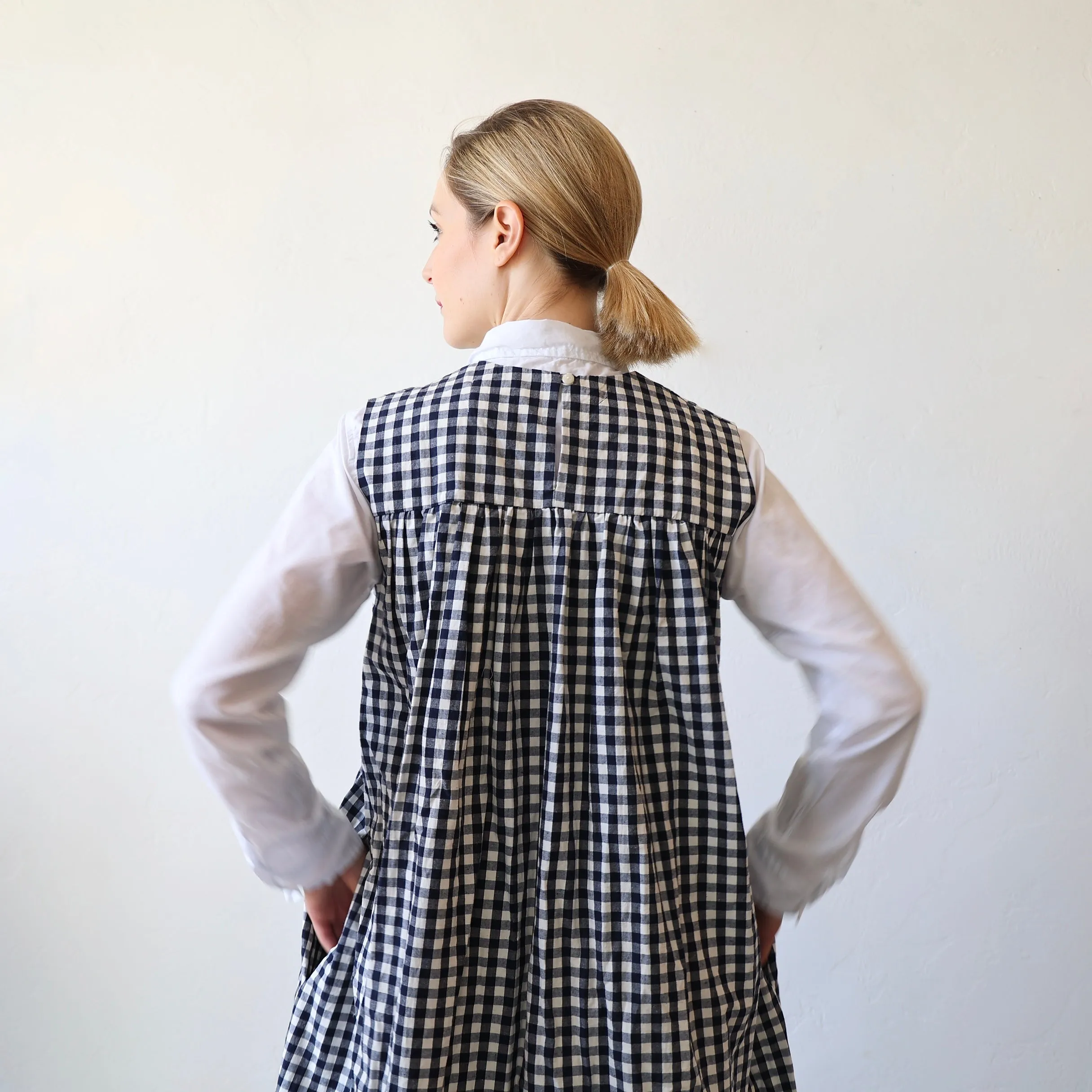 Fabiana Pigna Lamin Dress - Navy Gingham