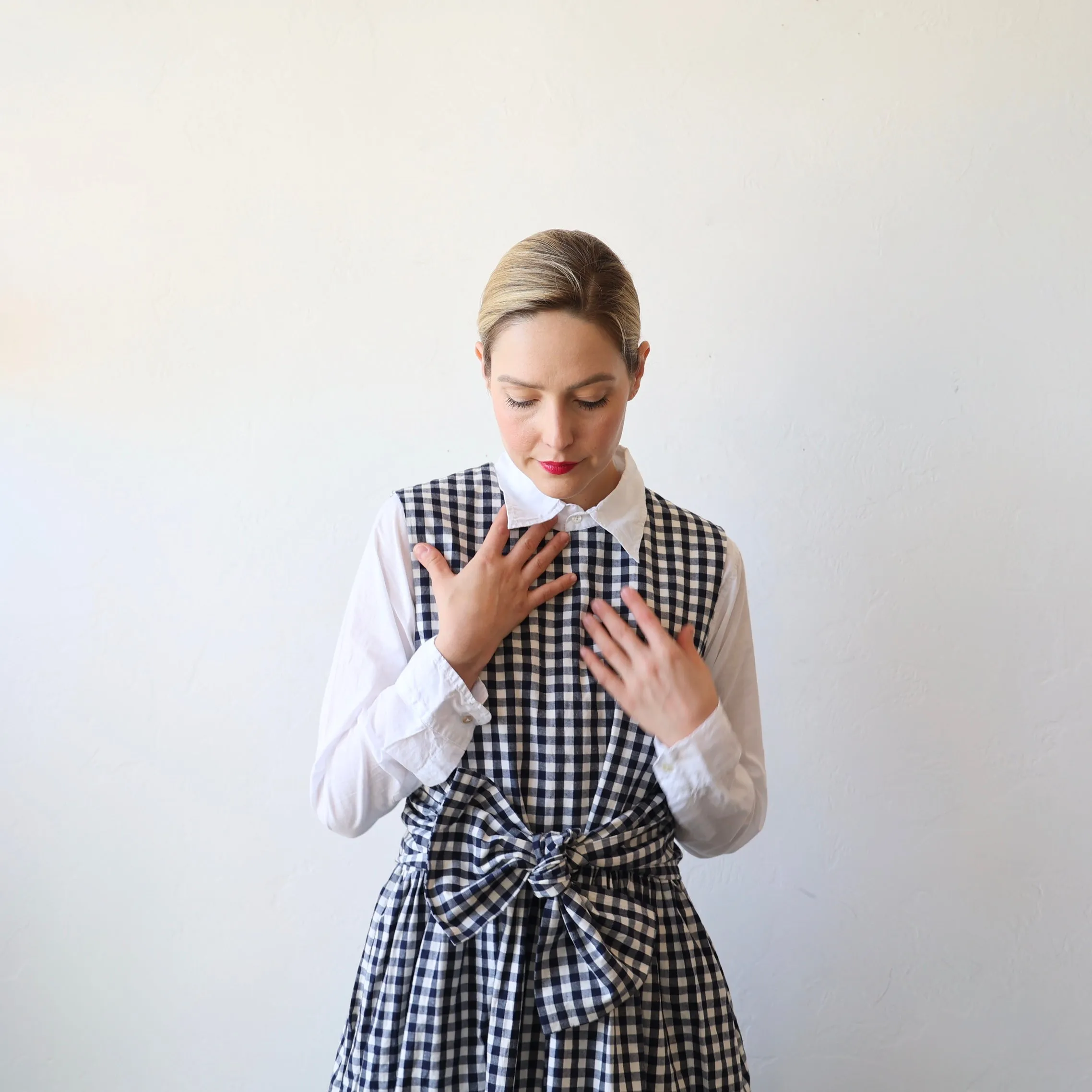 Fabiana Pigna Lamin Dress - Navy Gingham