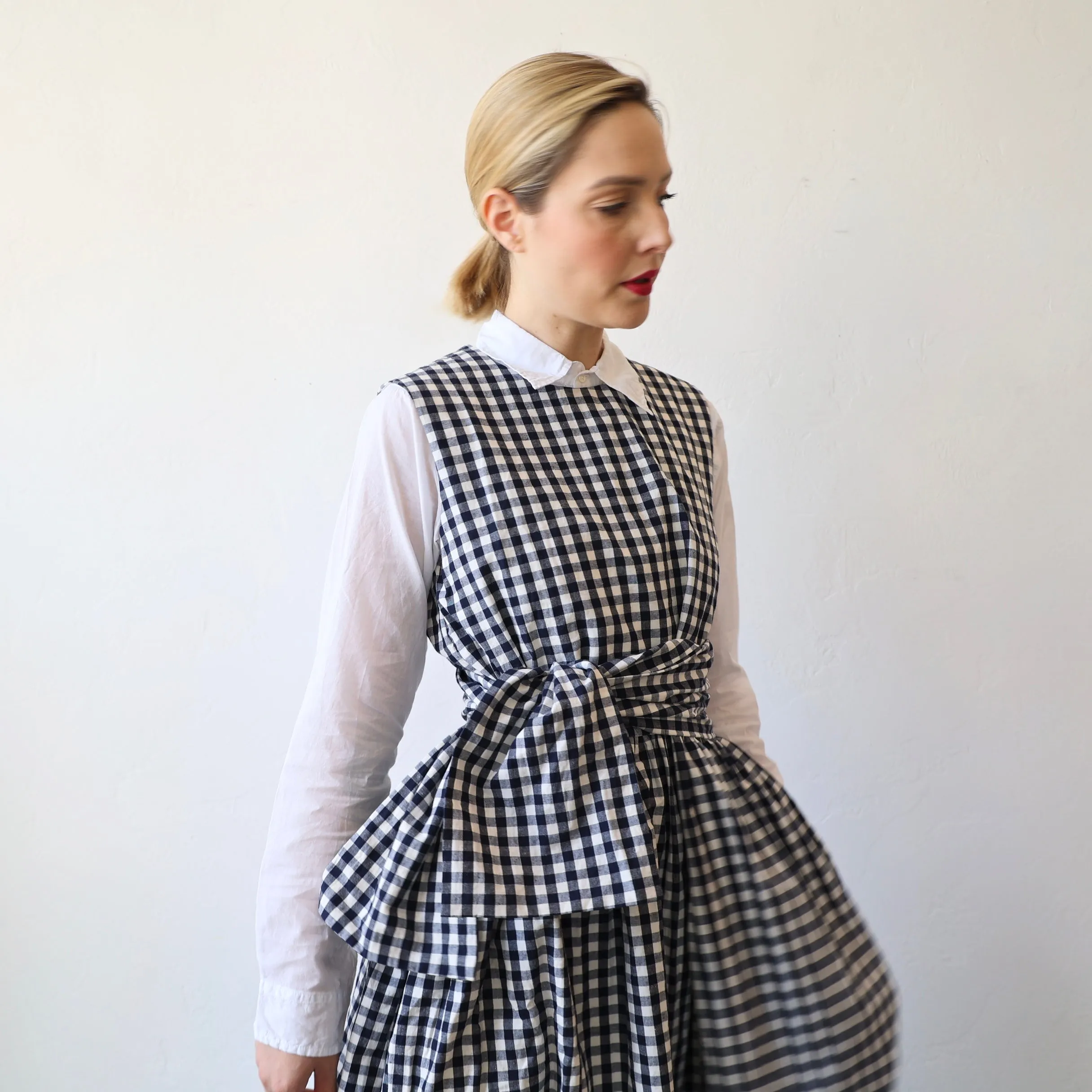 Fabiana Pigna Lamin Dress - Navy Gingham