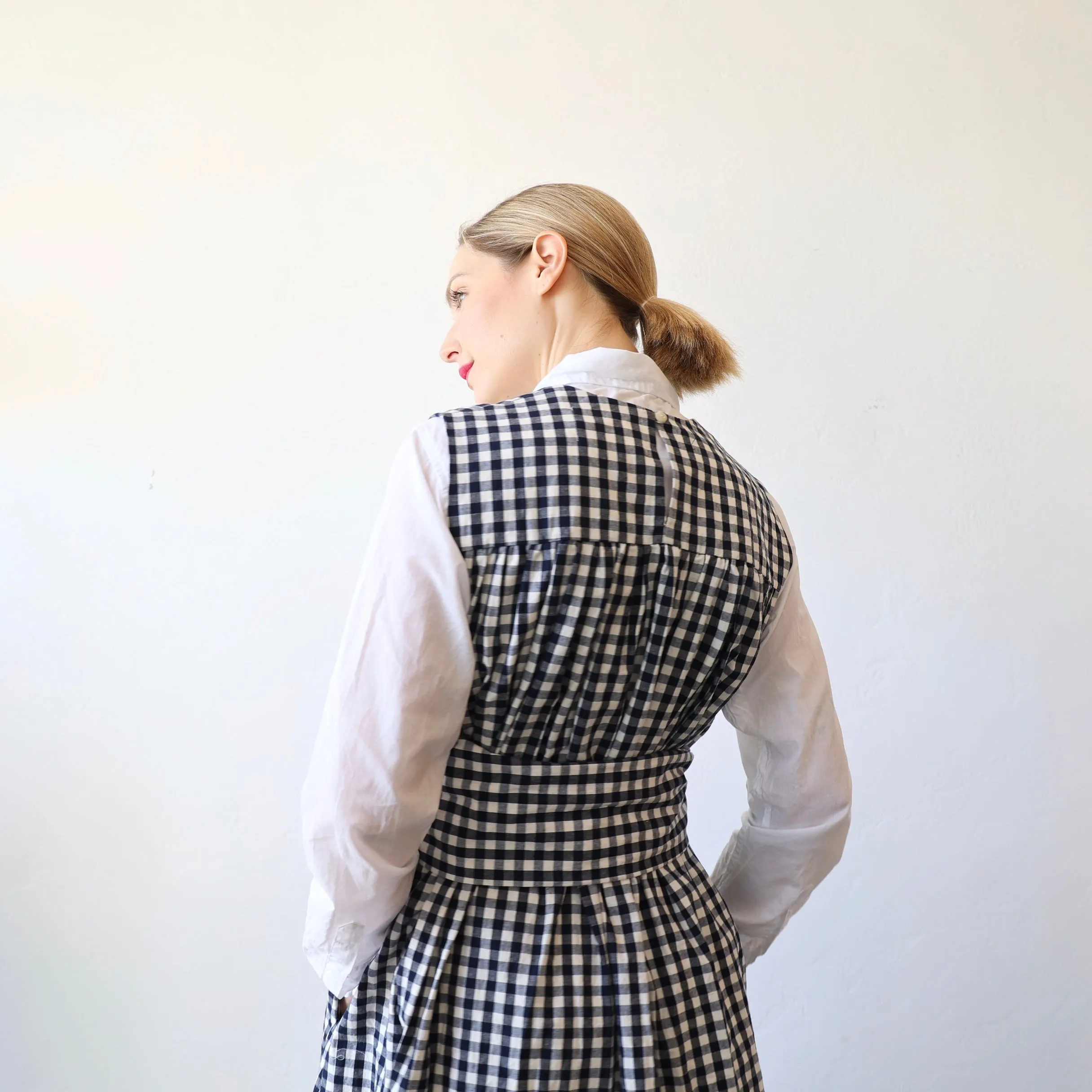Fabiana Pigna Lamin Dress - Navy Gingham