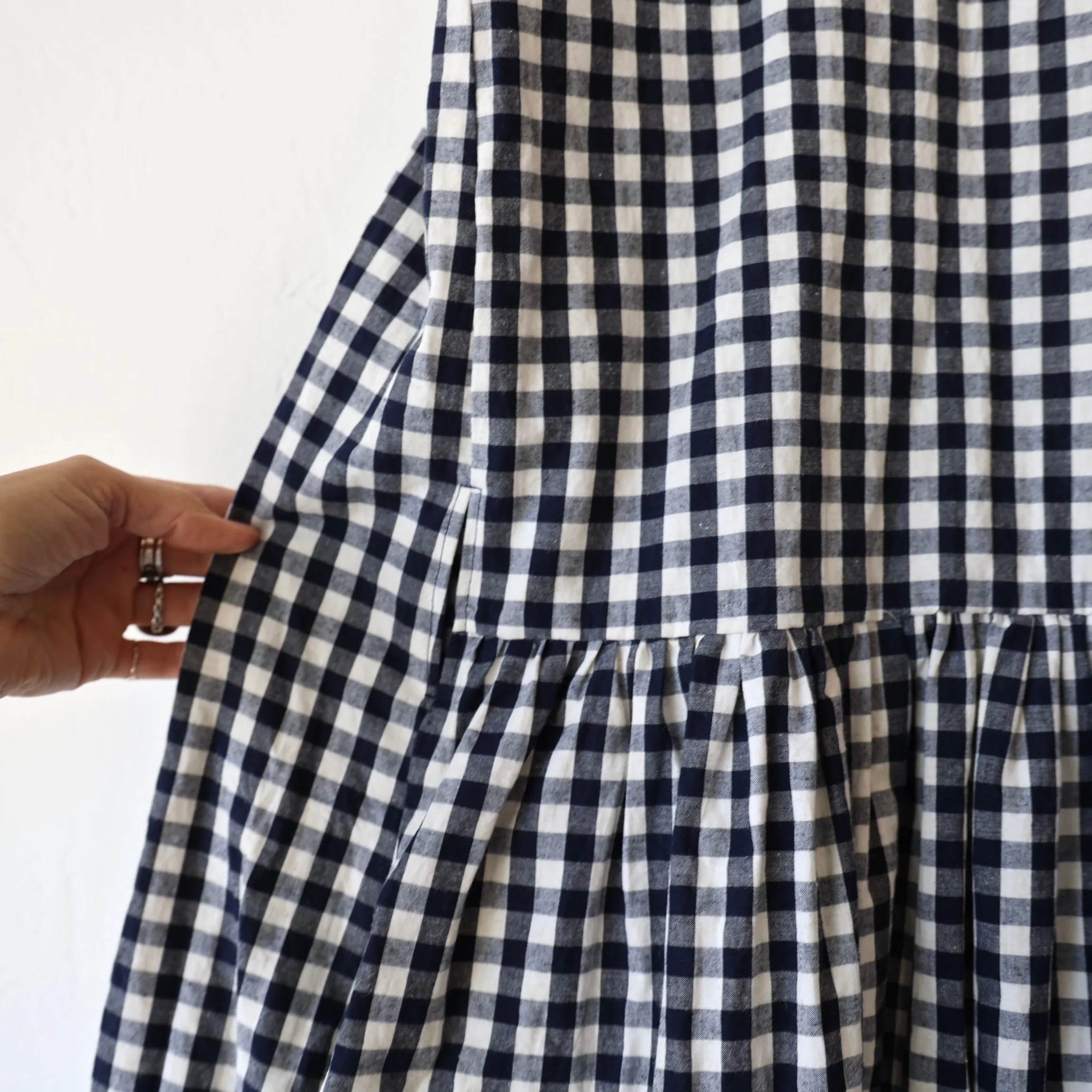 Fabiana Pigna Lamin Dress - Navy Gingham