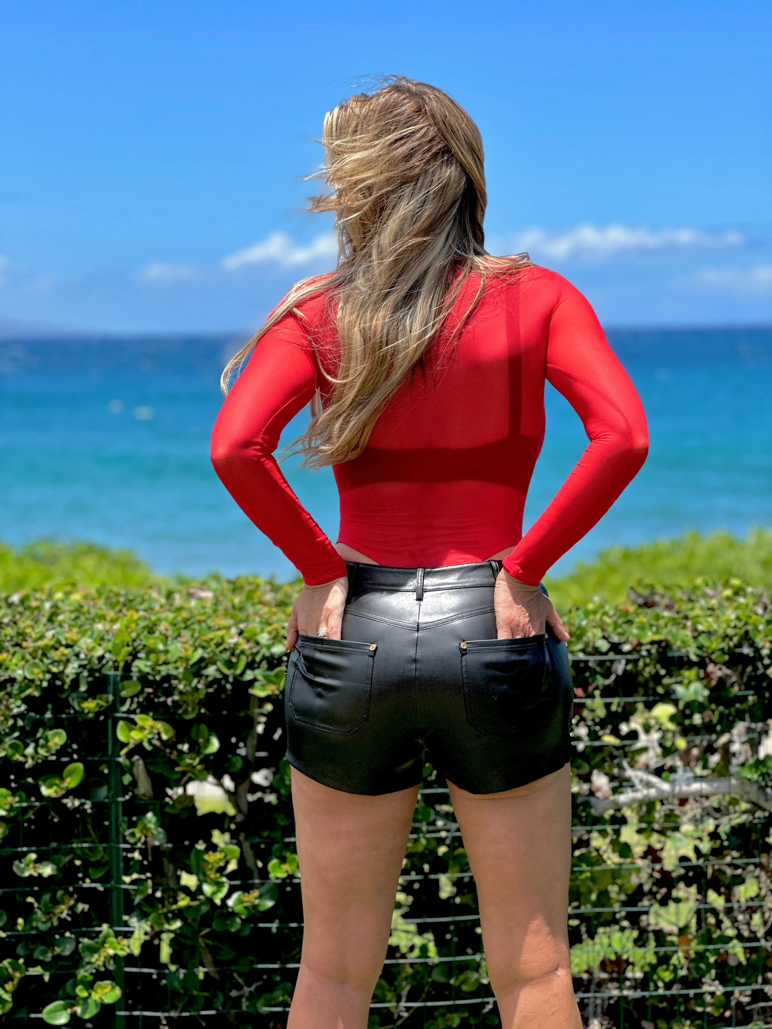 Faux Leather Shorts