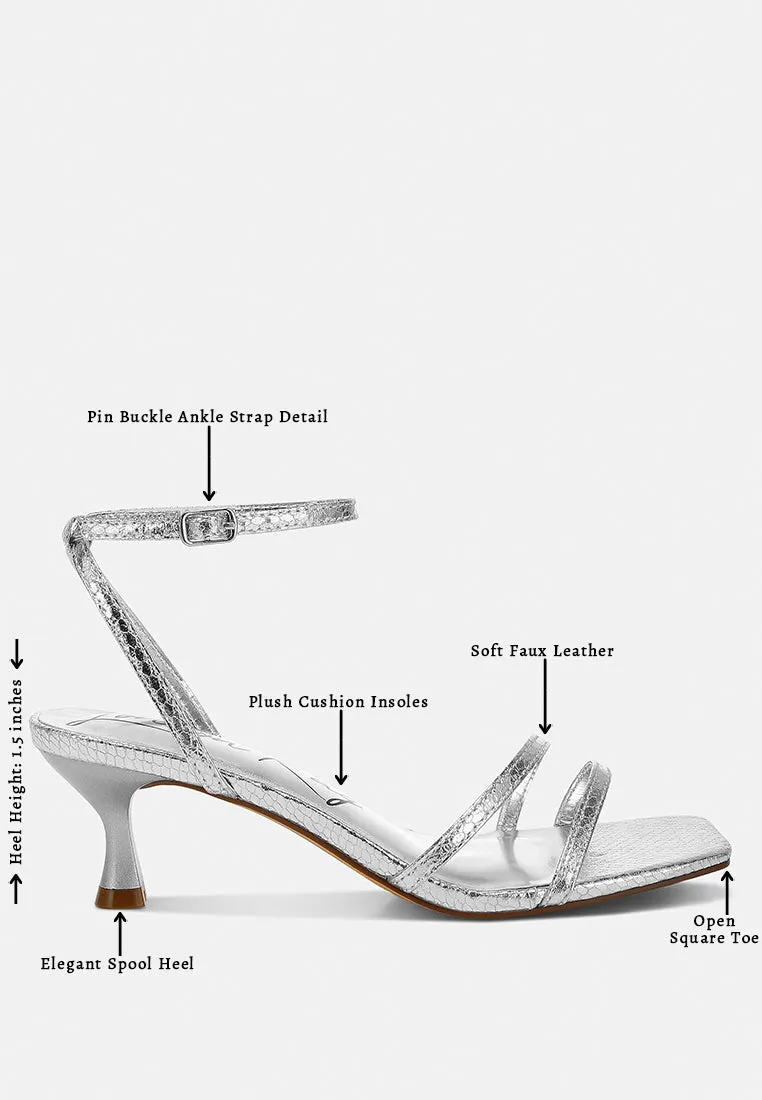 Faux Leather Strappy Sandals By RAG